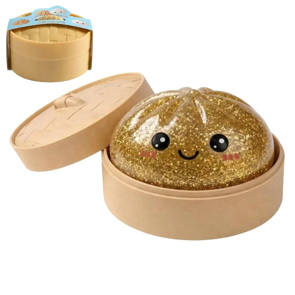 Glitter Dumpling Squishy Toy – Slow Rising Sensory Fidget Toy - Premium Dumpling Squishy
