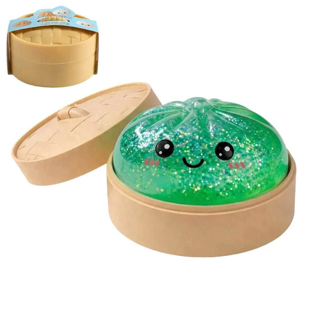 Glitter Dumpling Squishy Toy – Slow Rising Sensory Fidget Toy - Premium Dumpling Squishy
