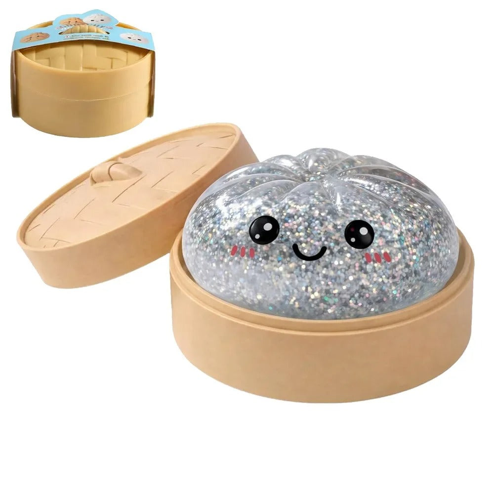 Glitter Dumpling Squishy Toy – Slow Rising Sensory Fidget Toy - Premium Dumpling Squishy