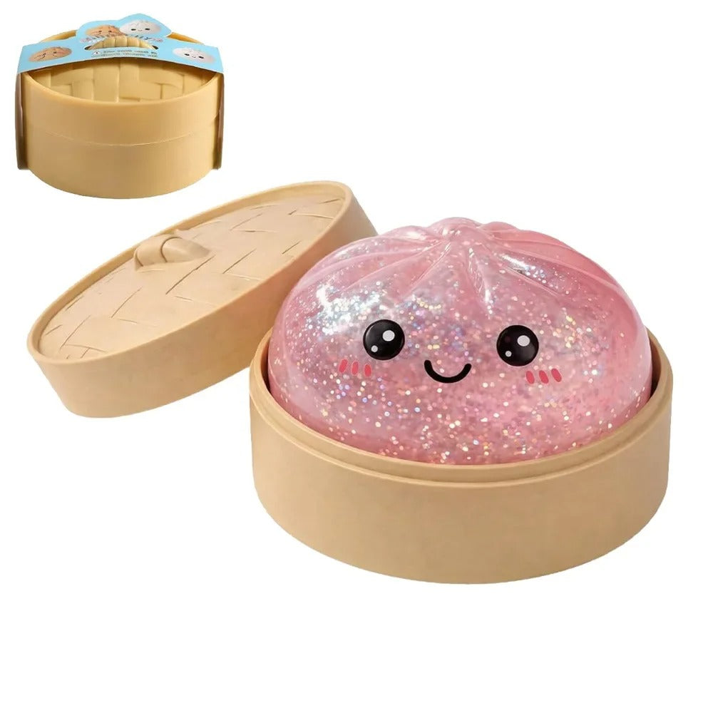 Glitter Dumpling Squishy Toy – Slow Rising Sensory Fidget Toy - Premium Dumpling Squishy