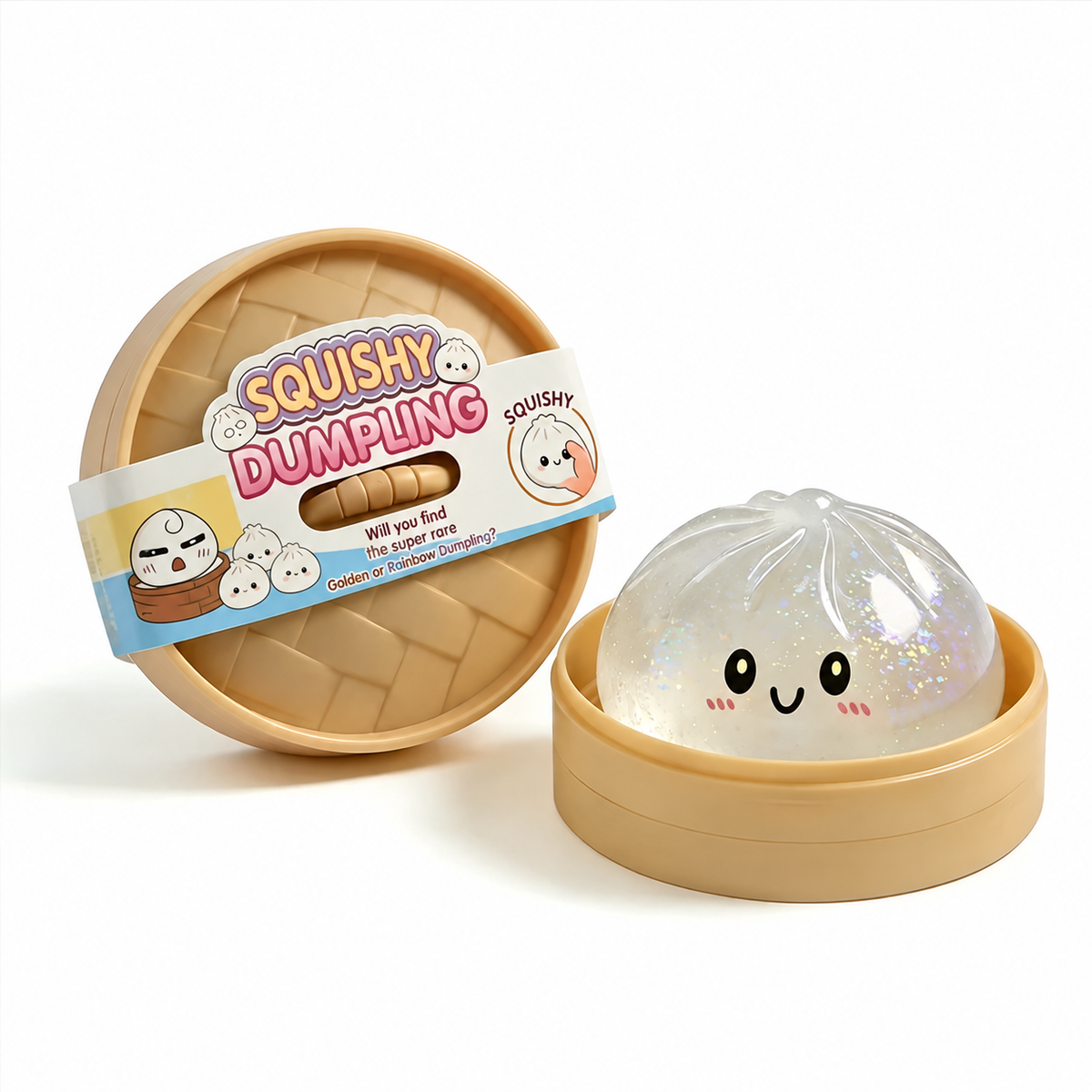 Glitter Dumpling Squishy Toy – Slow Rising Sensory Fidget Toy - Premium Dumpling Squishy